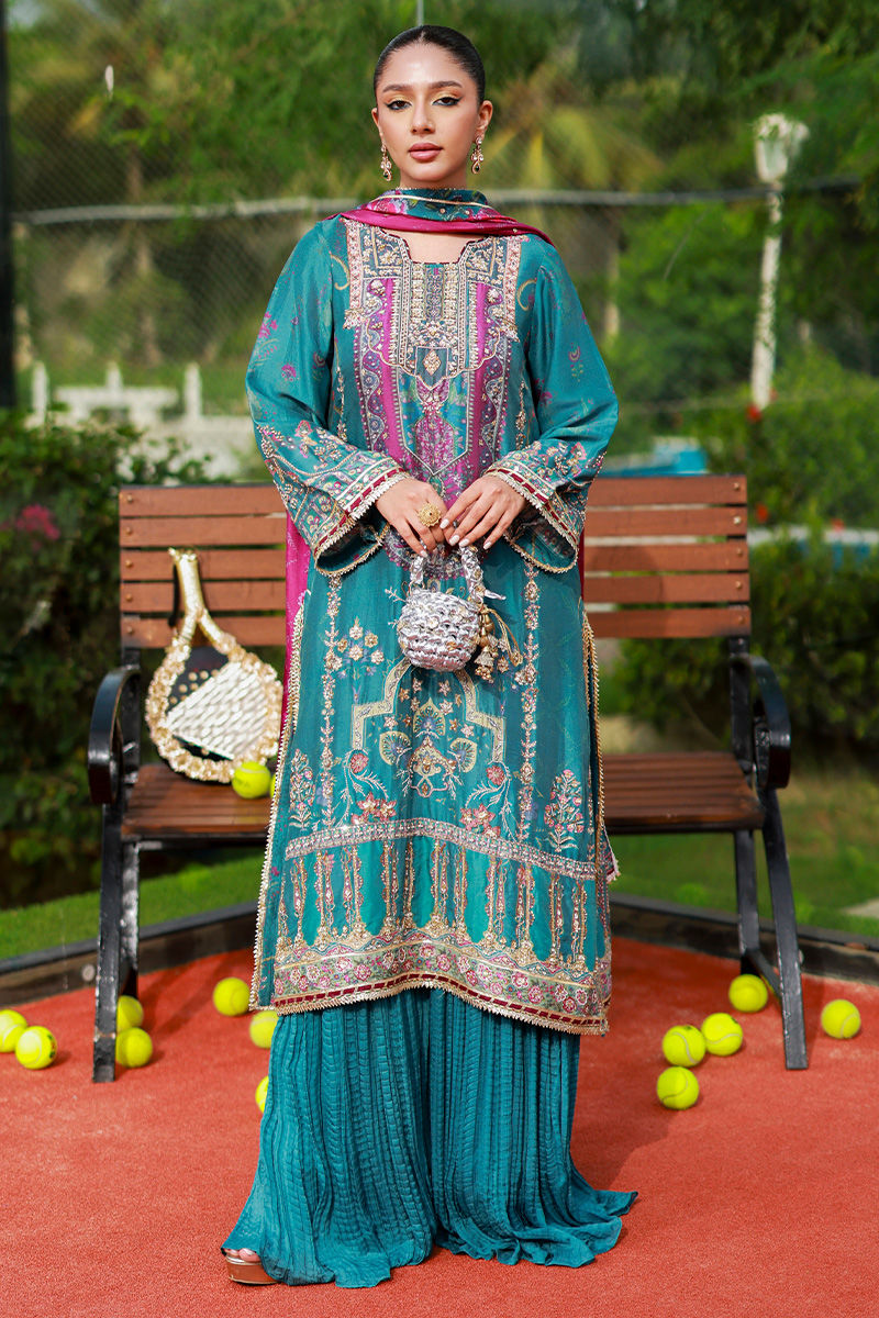 Ansab Jahangir | Marigold and Gota | Alveena - Pakistani Designer Dress - by Ansab Jahangir - Type : Ladies Clothes - 100% Original at Saira Sultan