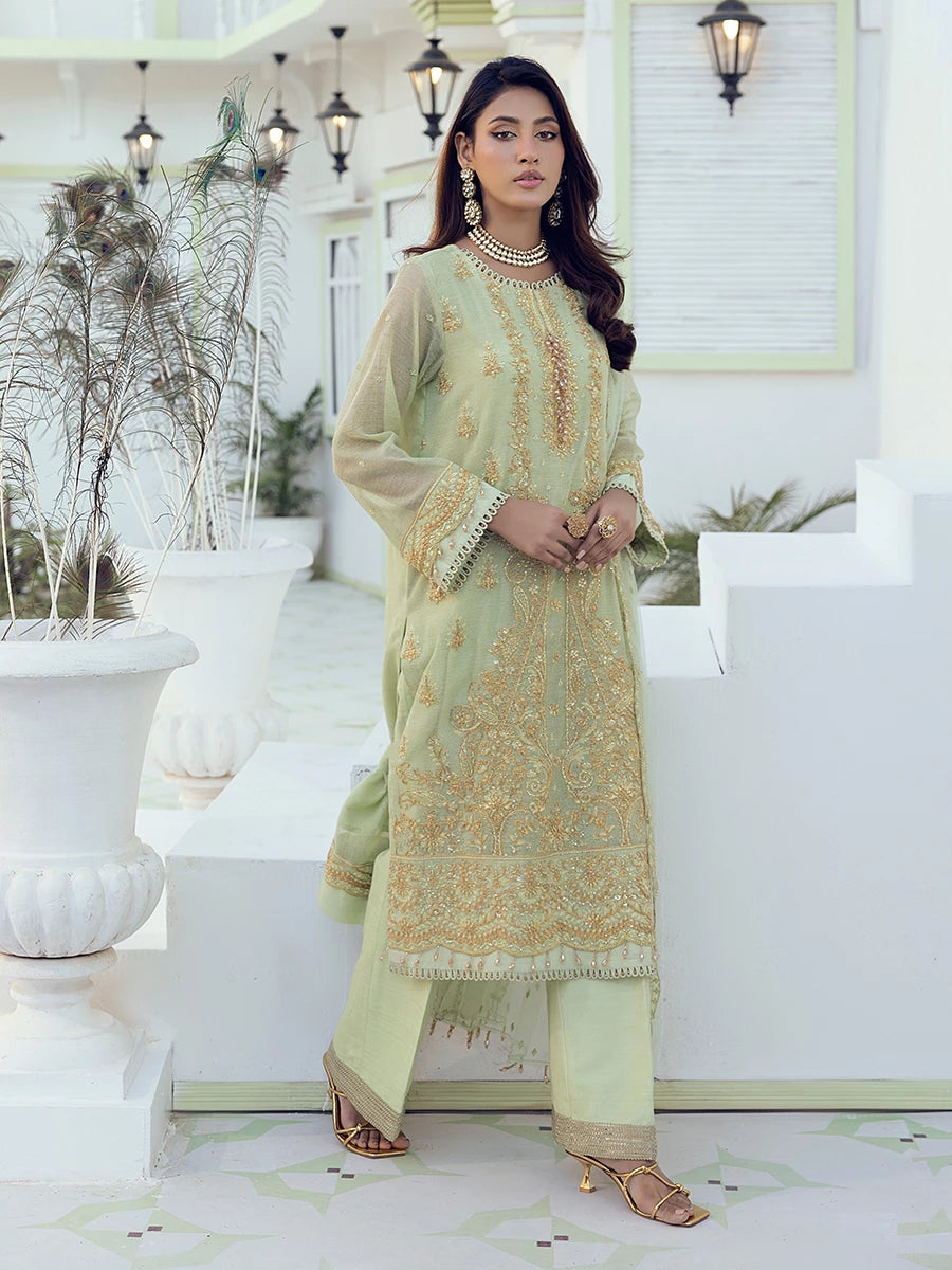 Salitex | Signature Festive Chiffon | SUNW6NO001UT XL Mint Green Cotton Net