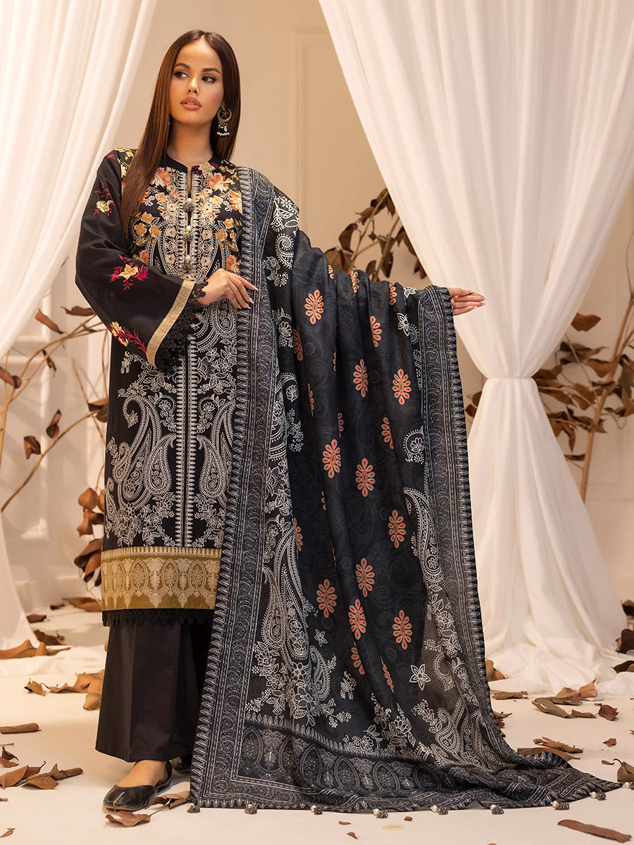 Salitex | Khaddar 24 | K-01 XL Black Khaddar