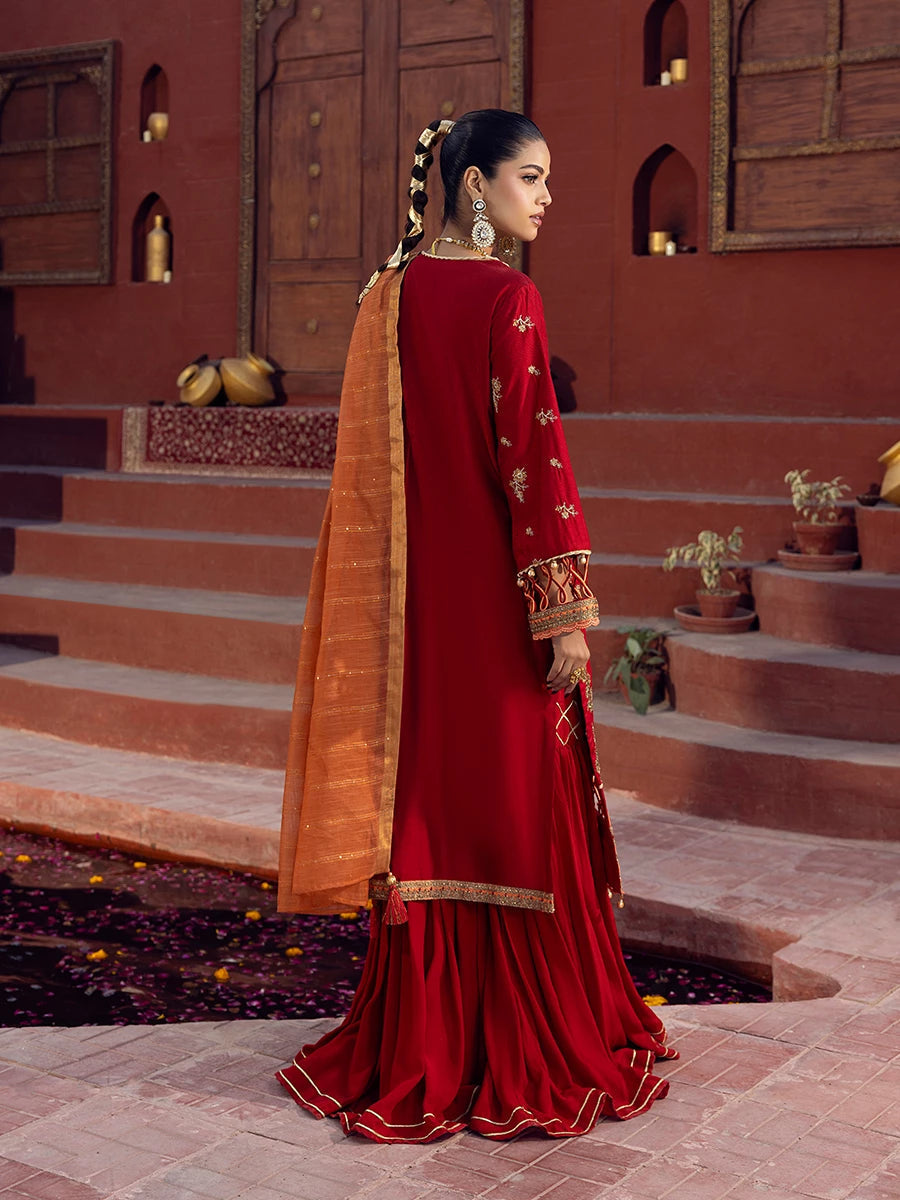 Salitex | Signature Festive Chiffon | SUNW6JI020UT L Red Cotton Net