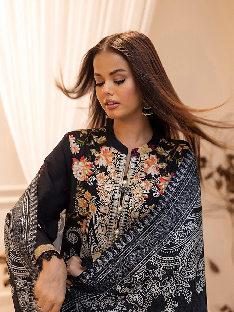Salitex | Khaddar 24 | K-01 M Black Khaddar