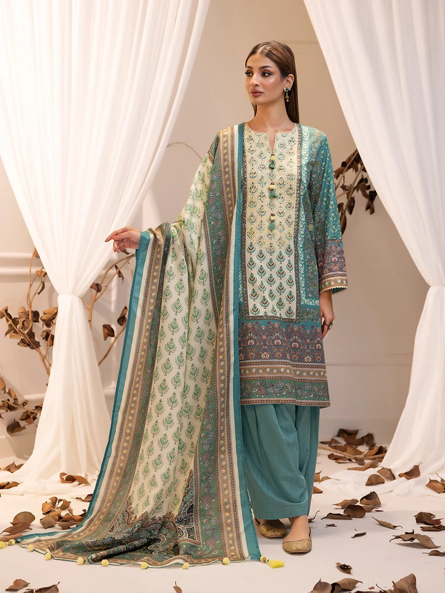 Salitex | Khaddar 24 | K-03 XS Green Blue Khaddar