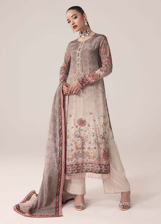 Sahane | Suay Silk Handwork Edit | CT-15008 CLARA - SUAY XS Gray Silk