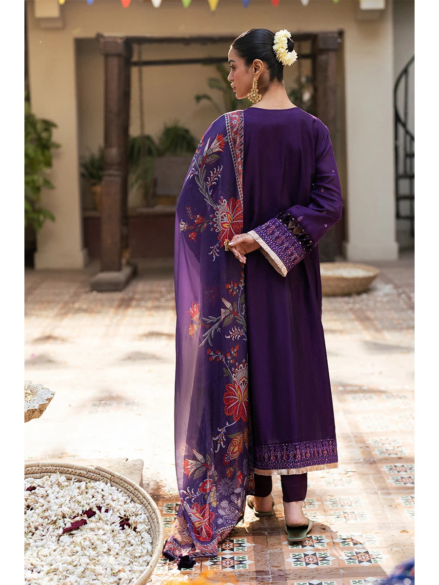 Salitex | Signature Festive Chiffon | SUNW6NO031UT S Purple Cotton Net