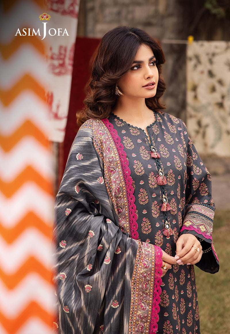 Asim Jofa | Prints Drop 2 | AJUBJ-49 L Gray Lawn