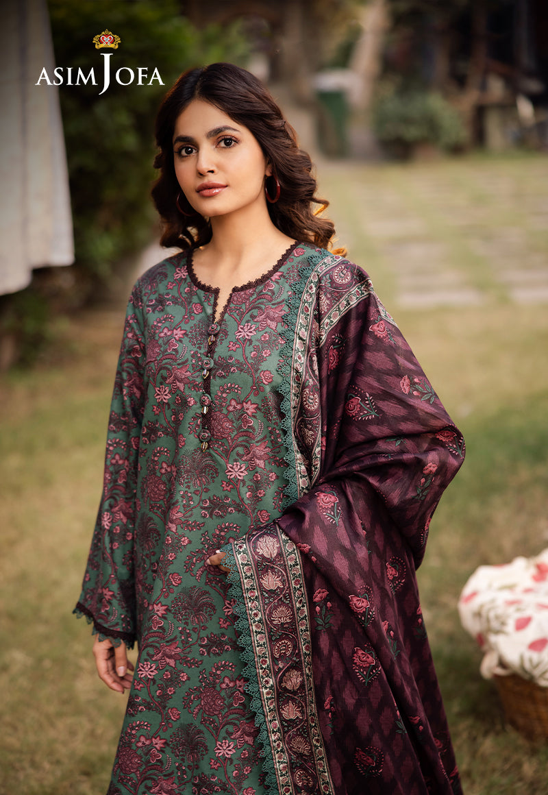 Asim Jofa | Prints Drop 2 | AJUBJ-32 M Emerald Green Lawn