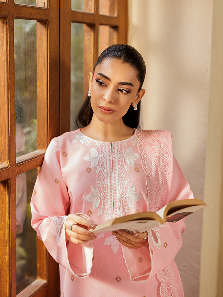 Rajbari | Amari Hybrid Jacquard Edition | Amari Jacquard - 06 L Pink Jacquard Lawn