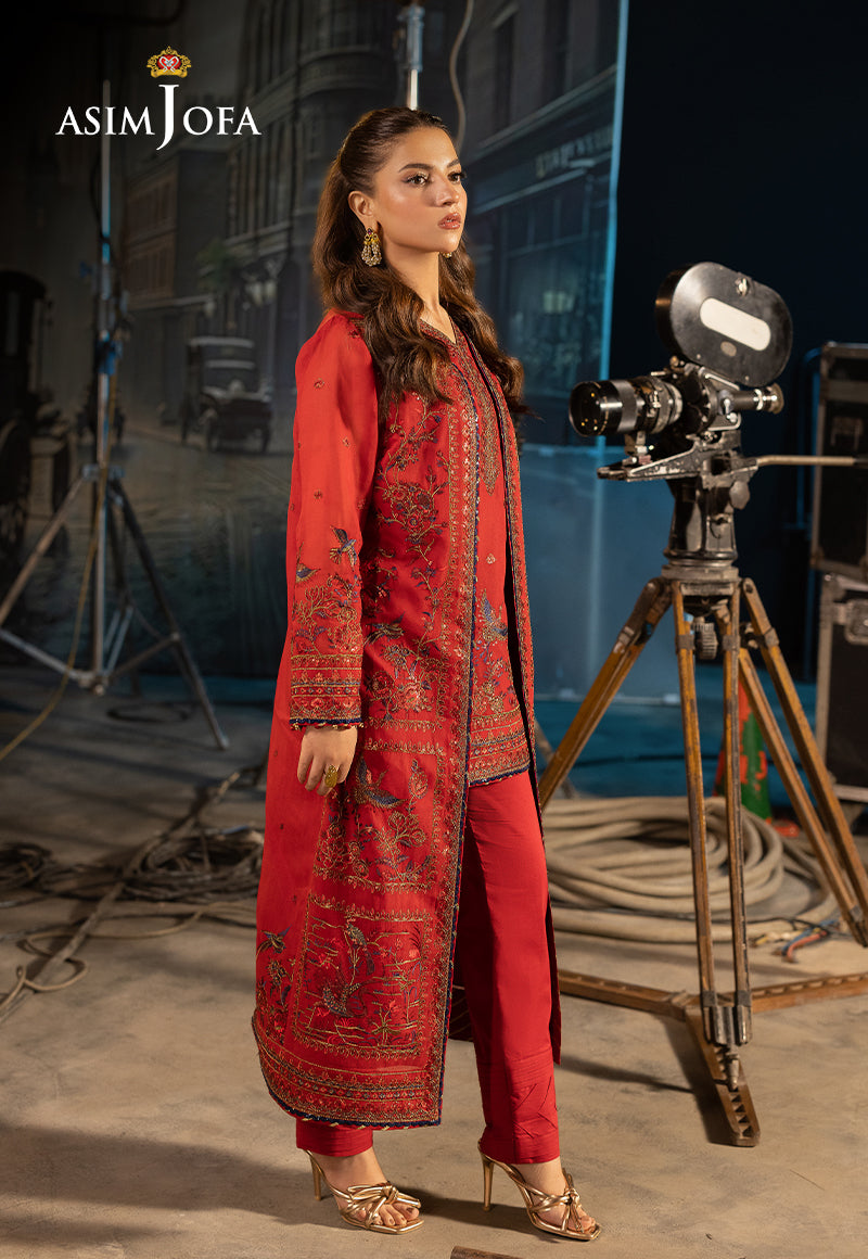 Asim Jofa | Luxury Festive Rejoice | AJLFF-12 XL Red Paper Cotton