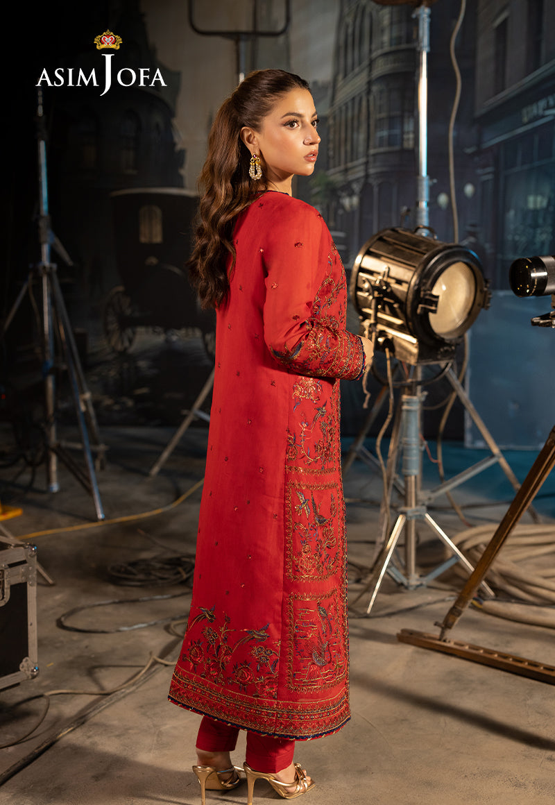 Asim Jofa | Luxury Festive Rejoice | AJLFF-12 S Red Paper Cotton