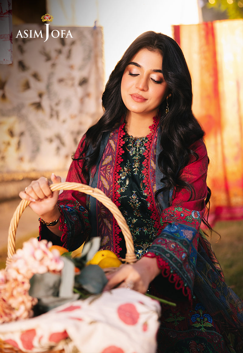 Asim Jofa | Prints Drop 2 | AJUBJ-06 L Haute Red Lawn