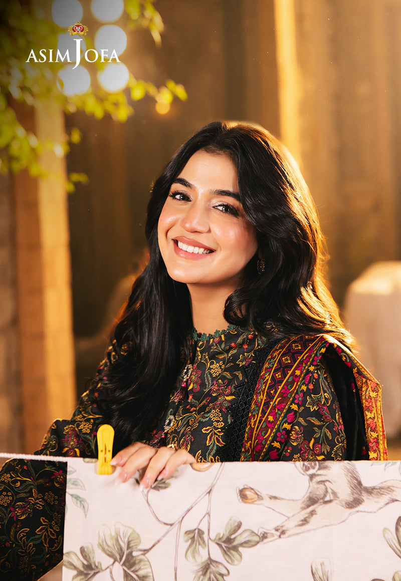 Asim Jofa | Prints Drop 2 | AJUBJ-25 L Black Lawn