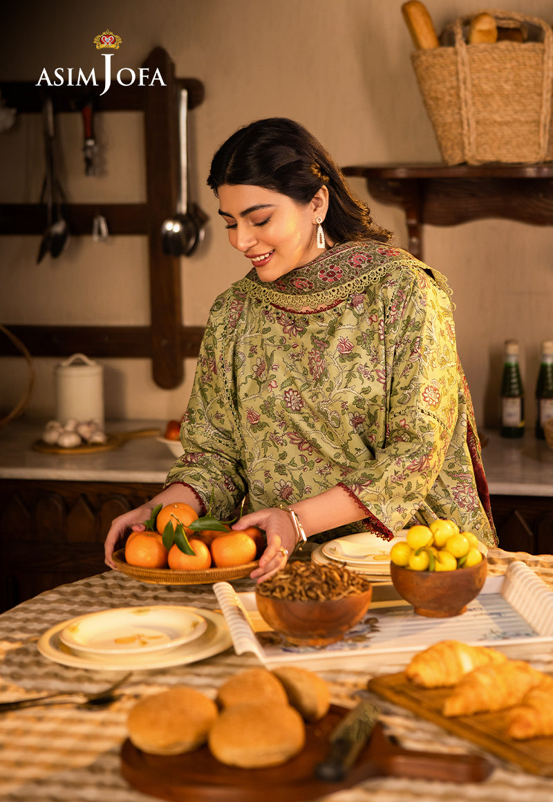 Asim Jofa | Prints Drop 2 | AJUBJ-31 XL Pistachio Green Lawn