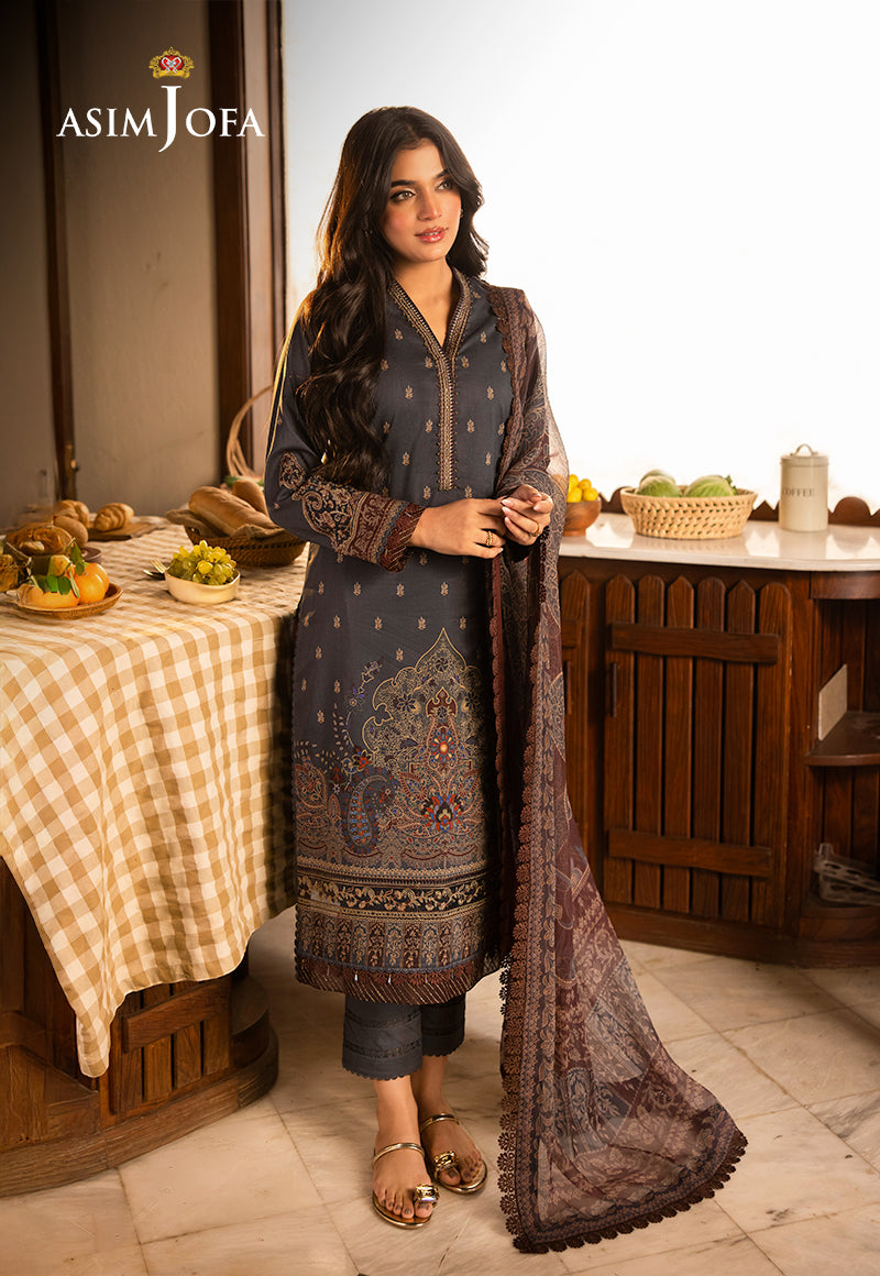 Asim Jofa | Prints Drop 2 | AJUBJ-04 L Gray Lawn