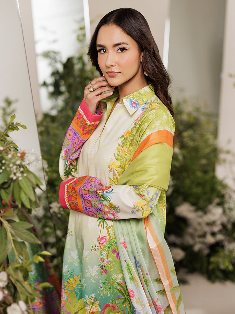 Rajbari | Amal Summer Prints Exclusive | Amal Summer Prints - 07 XL Ivory Lawn