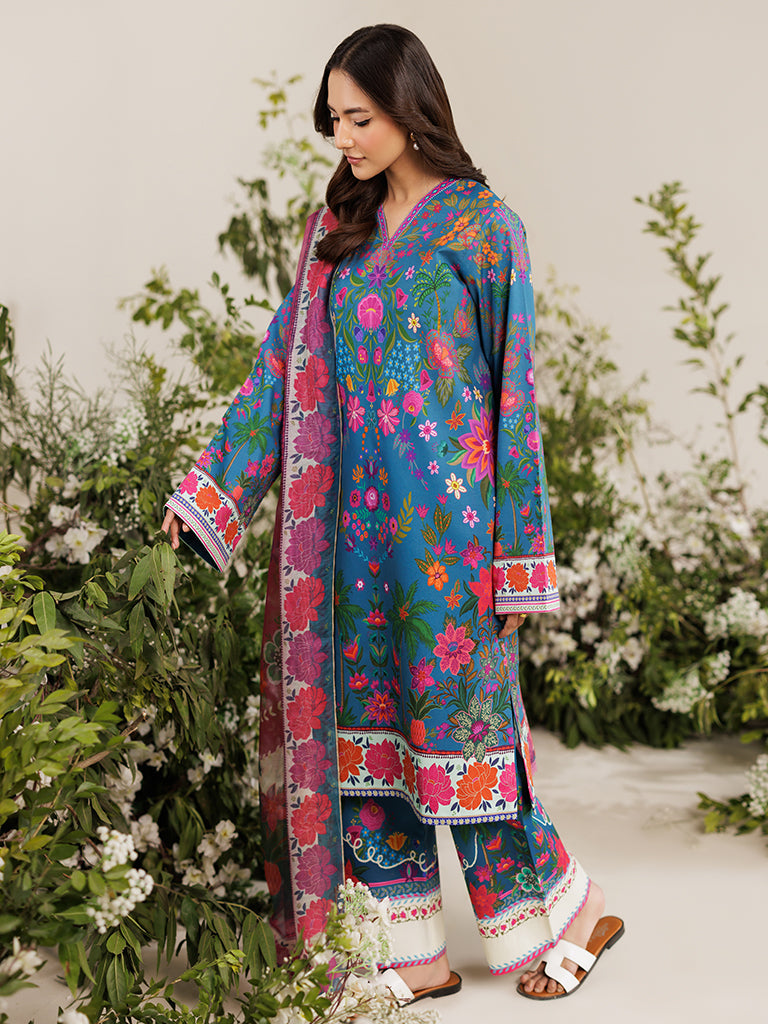 Rajbari | Amal Summer Prints Exclusive | Amal Summer Prints - 05 L Blue Lawn