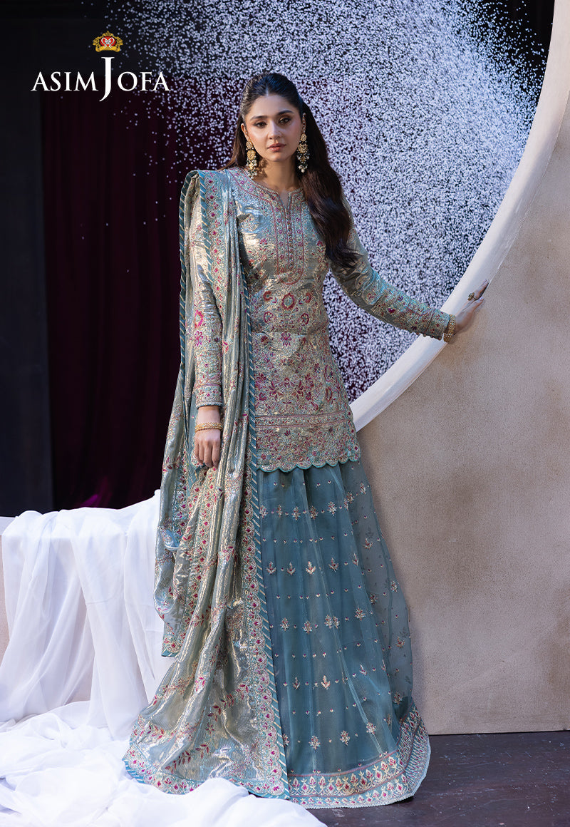 Asim Jofa | Festive Opulence | AJFO-14 XS Aqua Chamkeli