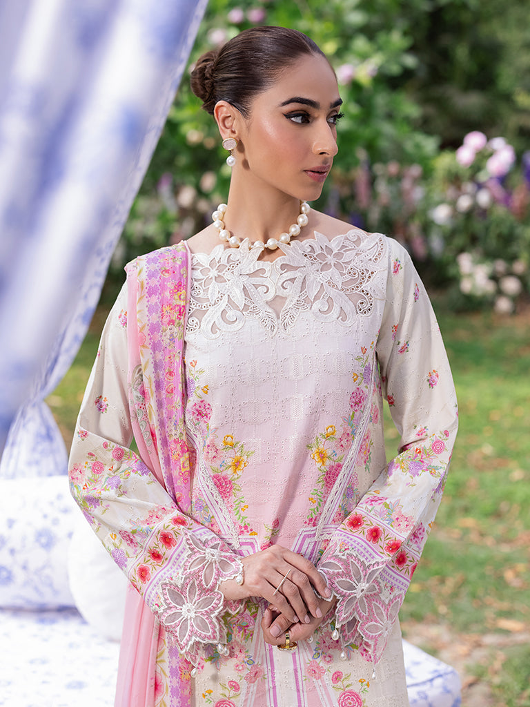 Rajbari | Schiffli Printkari Exclusive | Schiffli Printkari - 07 M Lilac Lawn