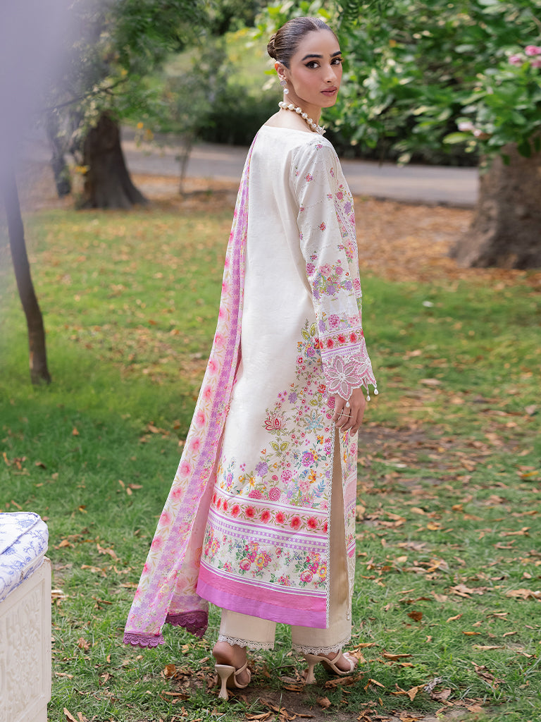 Rajbari | Schiffli Printkari Exclusive | Schiffli Printkari - 07 S Lilac Lawn
