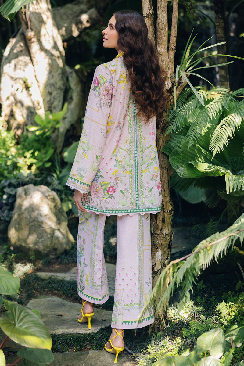 Qalamkar | Printed Co Ords 25 | OP-02 Elio S Lilac Cotton Silk
