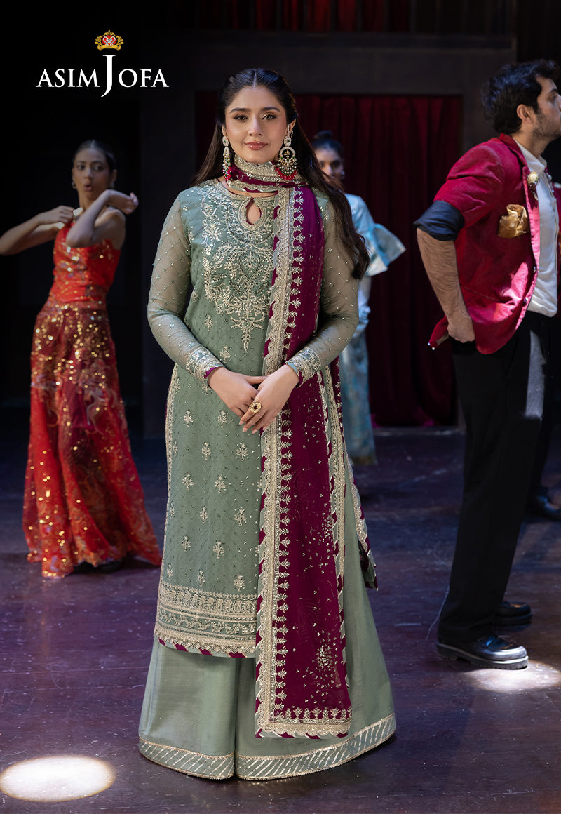 Asim Jofa | Luxury Festive Rejoice | AJLFF-13 XS Mint Chiffon