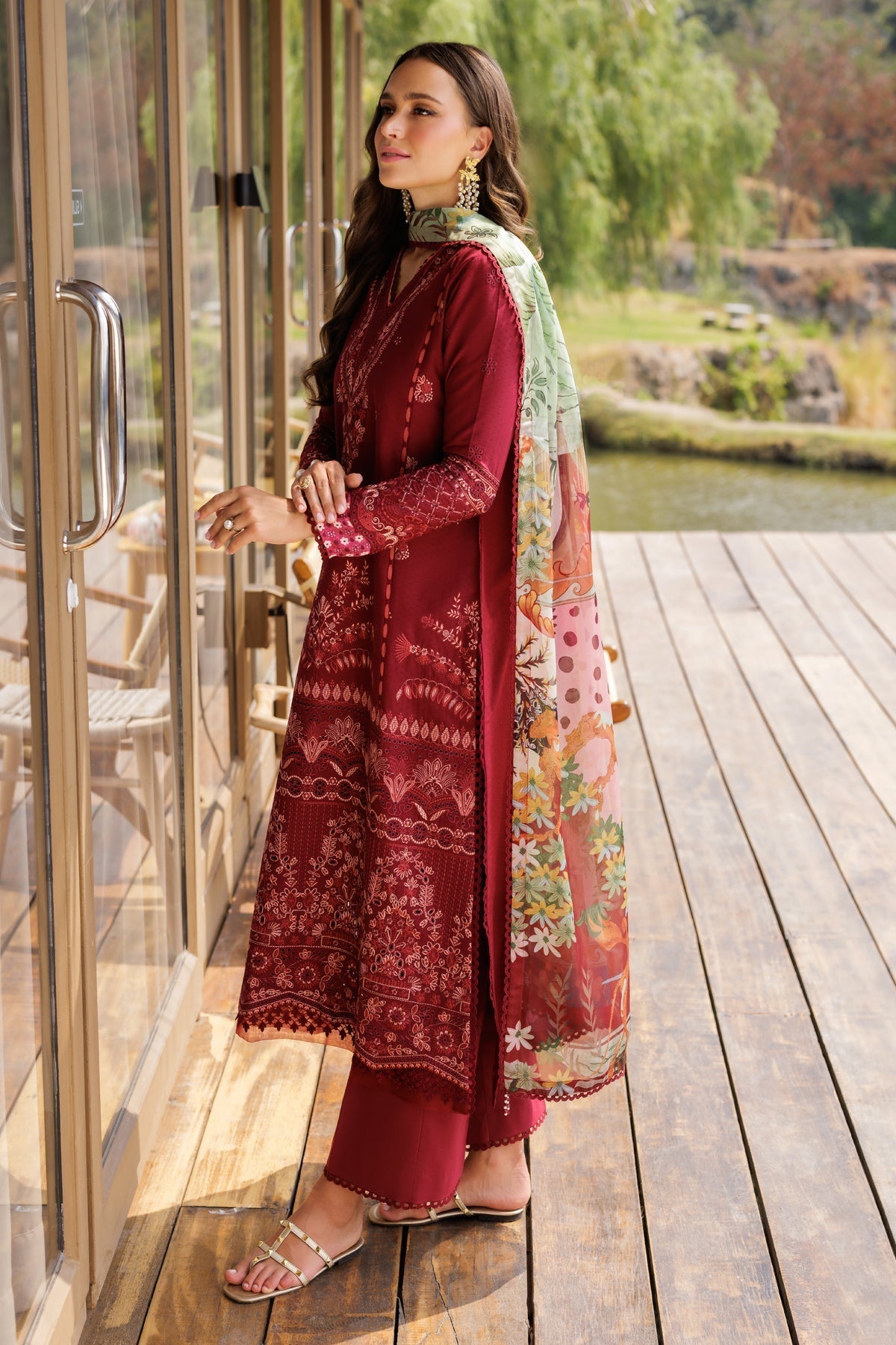 Xenia Formals | Luxury Lawn 25 | PAULA L Red Lawn