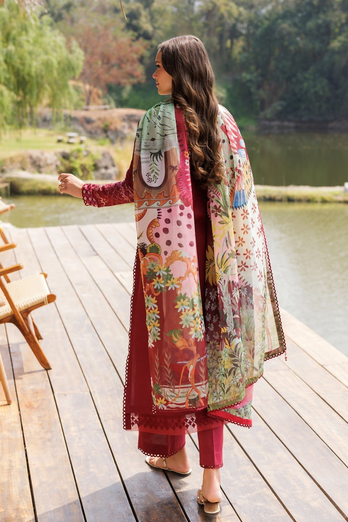 Xenia Formals | Luxury Lawn 25 | PAULA S Red Lawn