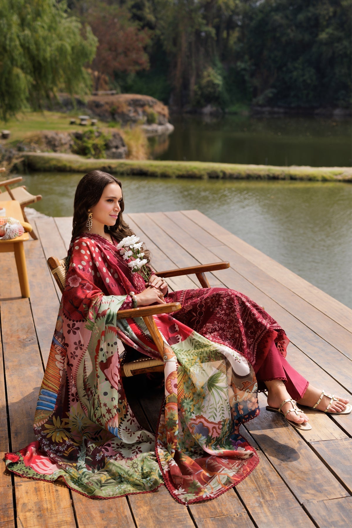 Xenia Formals | Luxury Lawn 25 | PAULA XL Red Lawn