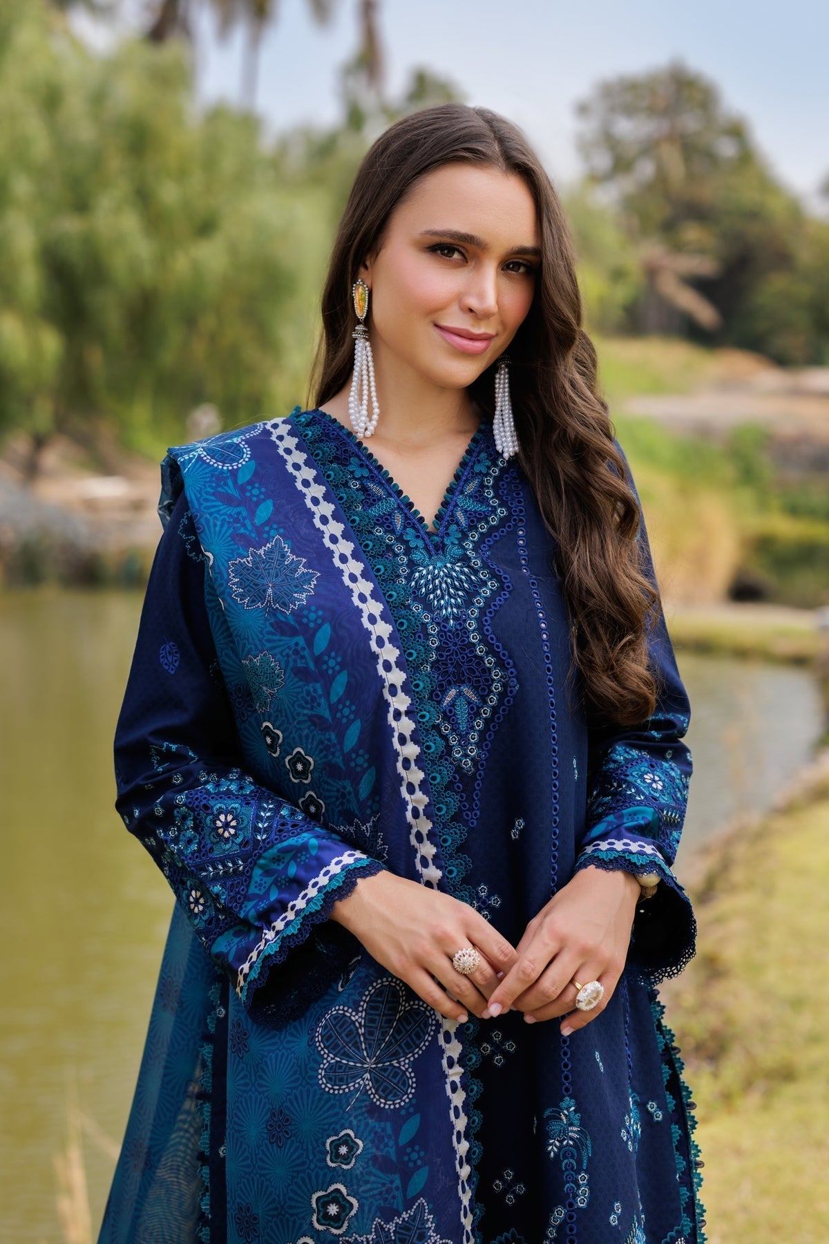 Xenia Formals | Luxury Lawn 25 | MURCIA L Deep Blue Lawn