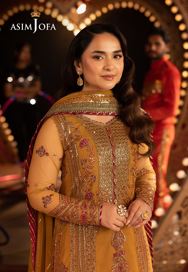 Asim Jofa | Festive Opulence | AJFO-06 M Light Brown Net