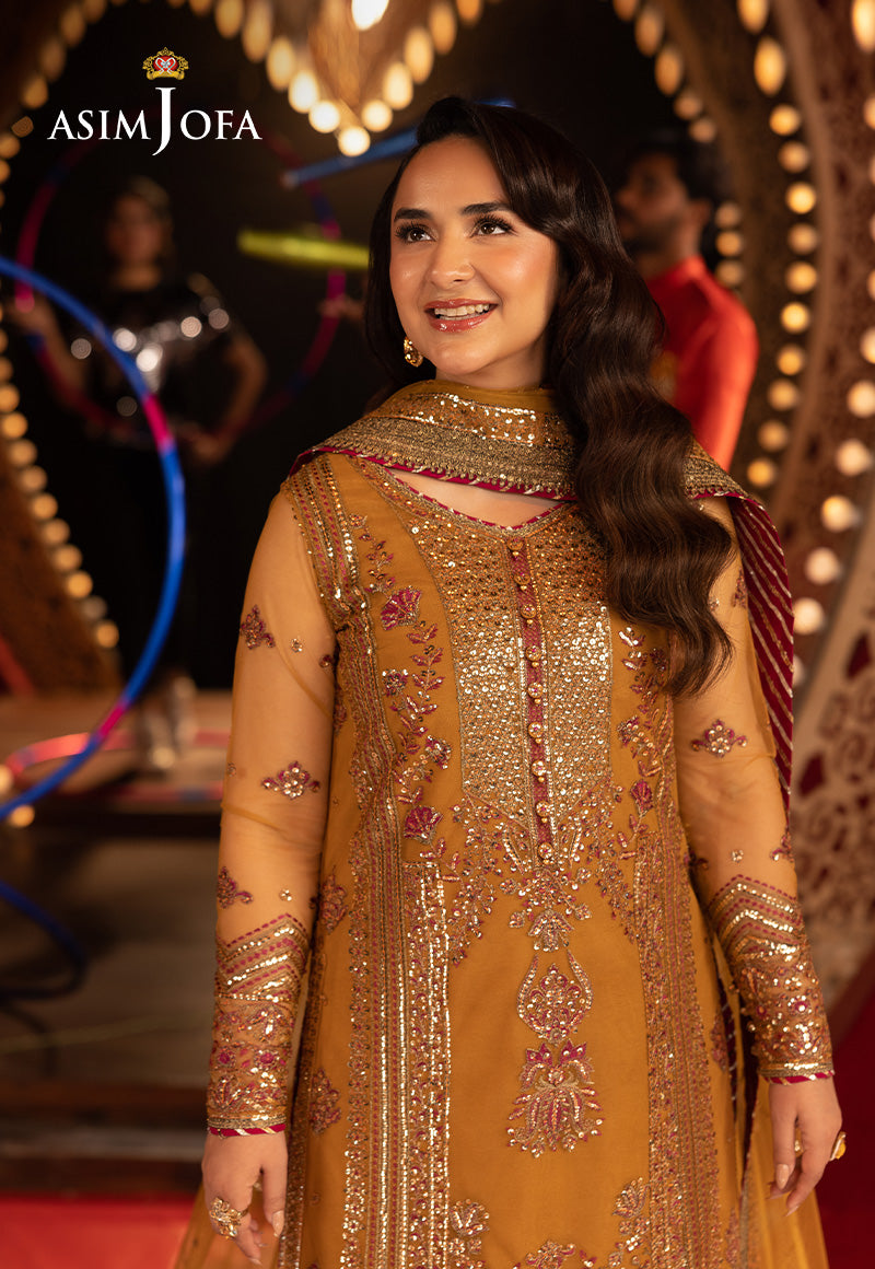 Asim Jofa | Festive Opulence | AJFO-06 L Light Brown Net