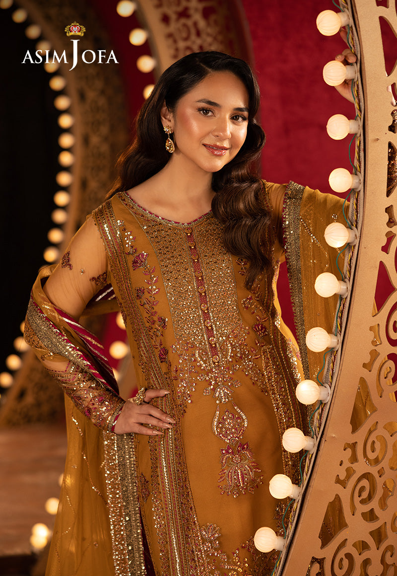 Asim Jofa | Festive Opulence | AJFO-06 XL Light Brown Net