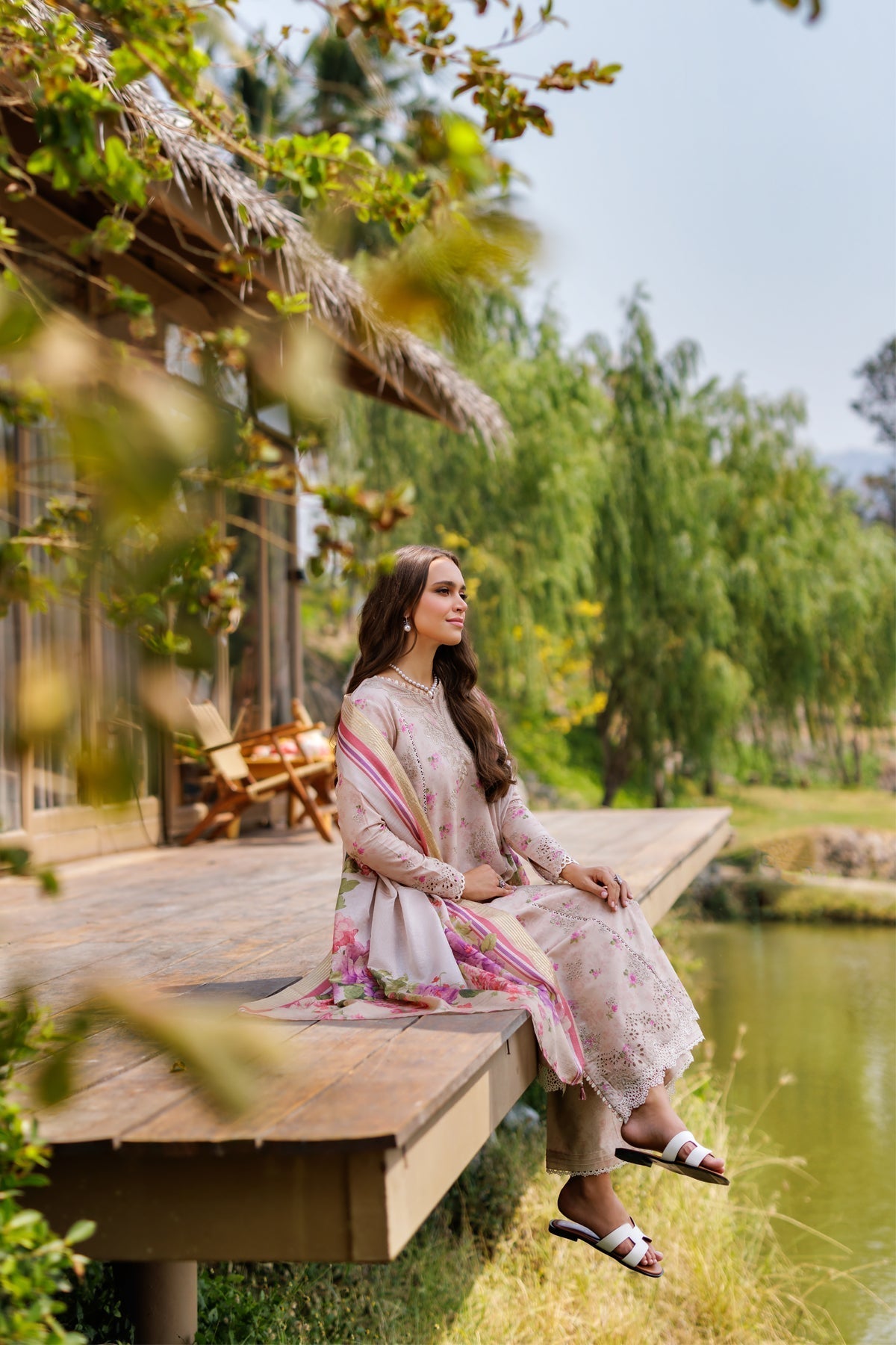 Xenia Formals | Luxury Lawn 25 | ANNAYA Custom Size Pink Lawn