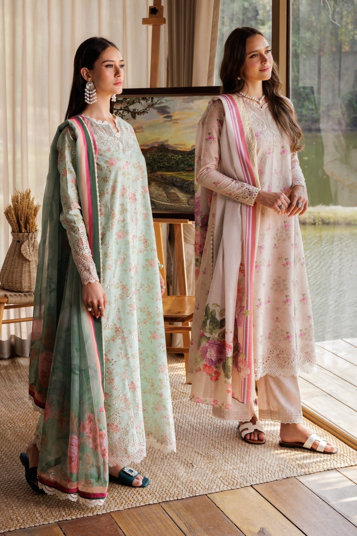 Xenia Formals | Luxury Lawn 25 | ANNAYA XL Pink Lawn