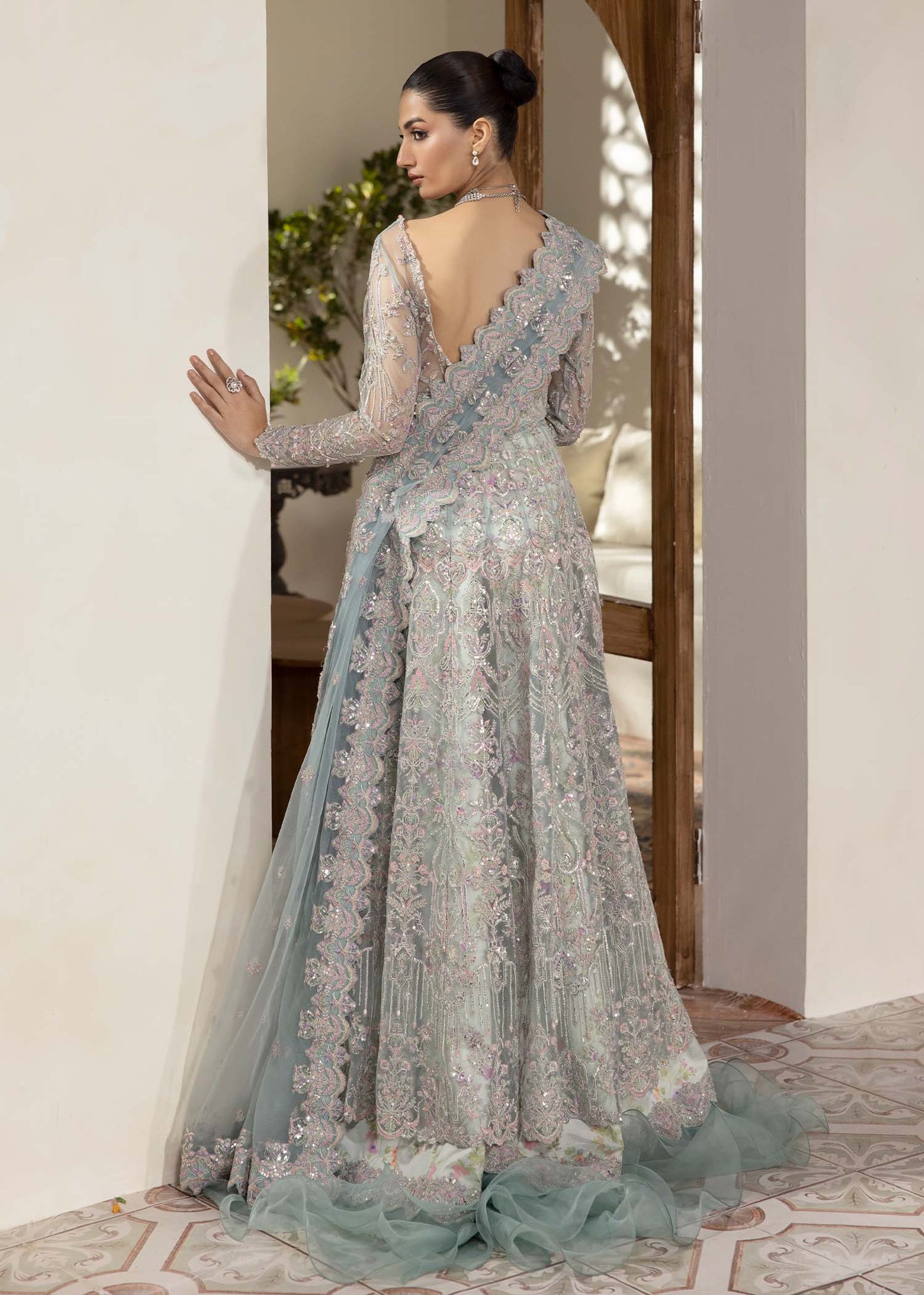 Kanwal Malik | Mirha Eid Luxury Pret 25 | Lily S Sky Blue Net