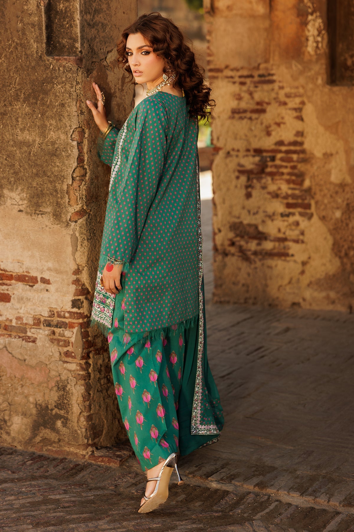 Charizma | Niche Eid Edit | CNP-5-35A S Teal Green Lawn