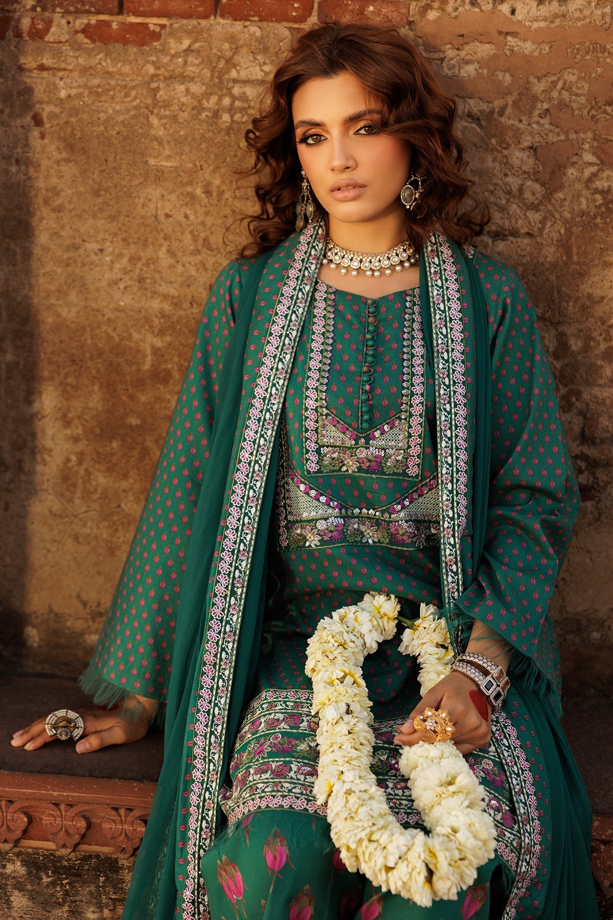 Charizma | Niche Eid Edit | CNP-5-35A M Teal Green Lawn