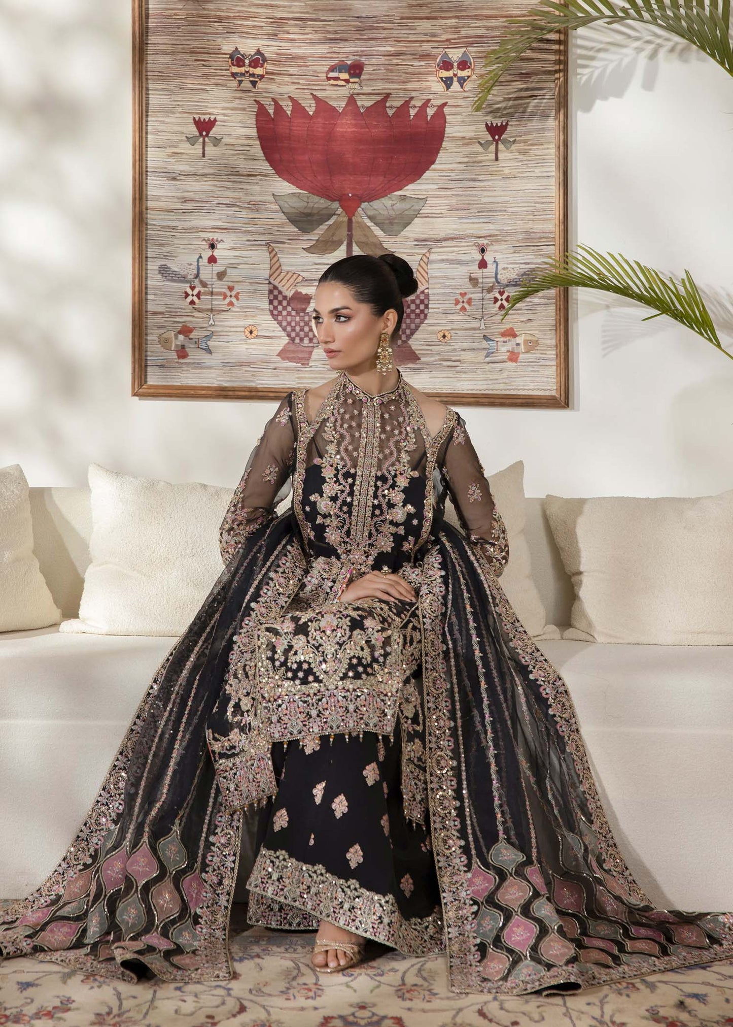 Kanwal Malik | Mirha Eid Luxury Pret 25 | Rama S Black Organza
