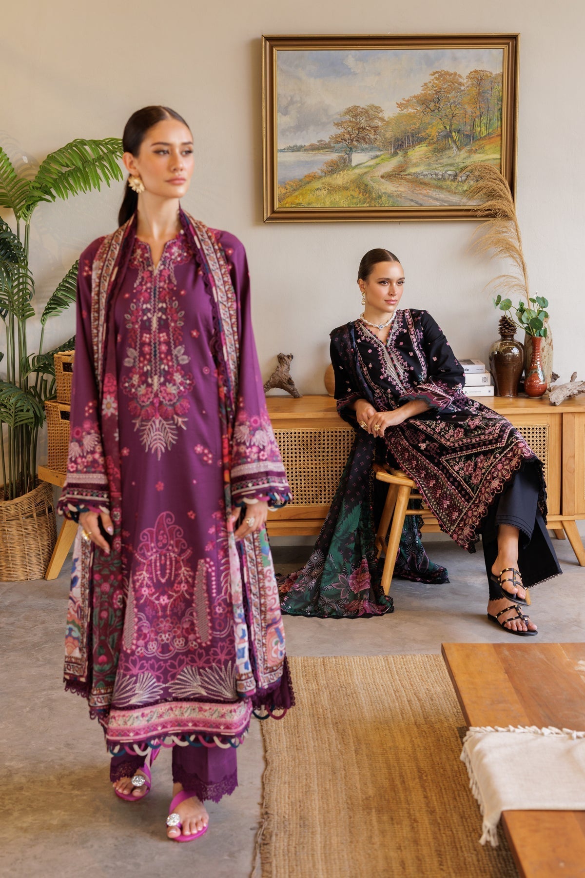 Xenia Formals | Luxury Lawn 25 | VIOLET Custom Size Plum Lawn