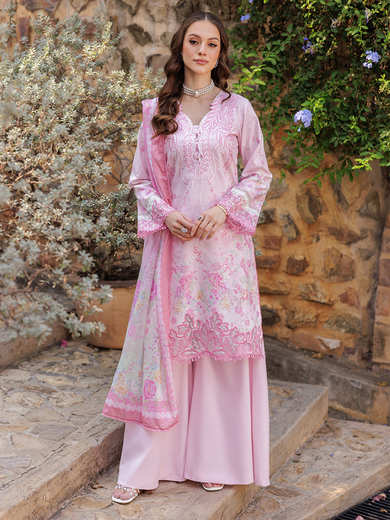 Rajbari | Floral Symphony Lawn 25 | RB-07 XS Pink Lawn
