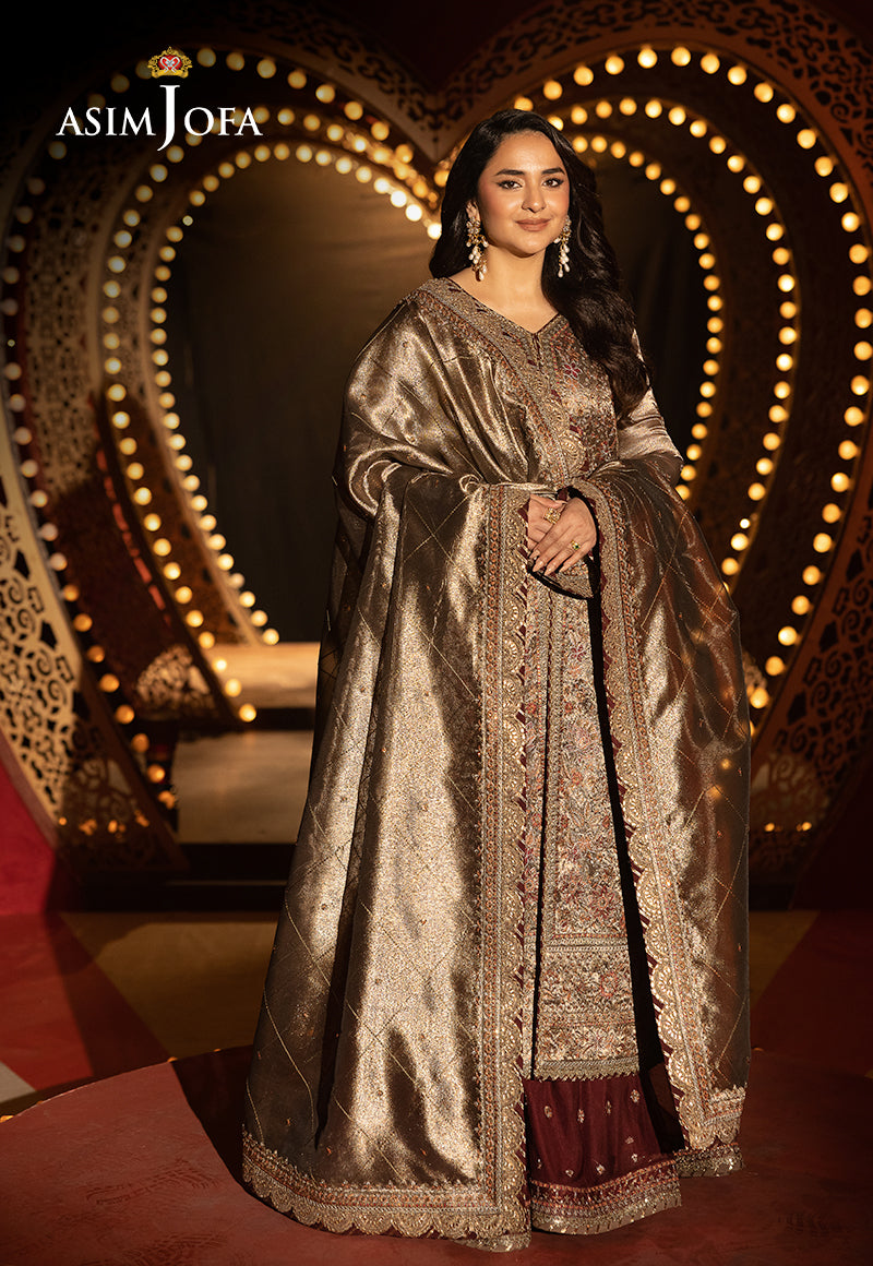 Asim Jofa | Luxury Festive Rejoice | AJLFF-09 XL Copper Zari Tissue