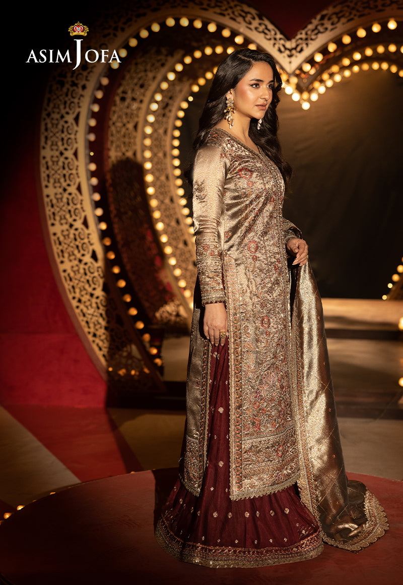 Asim Jofa | Luxury Festive Rejoice | AJLFF-09 XS Copper Zari Tissue