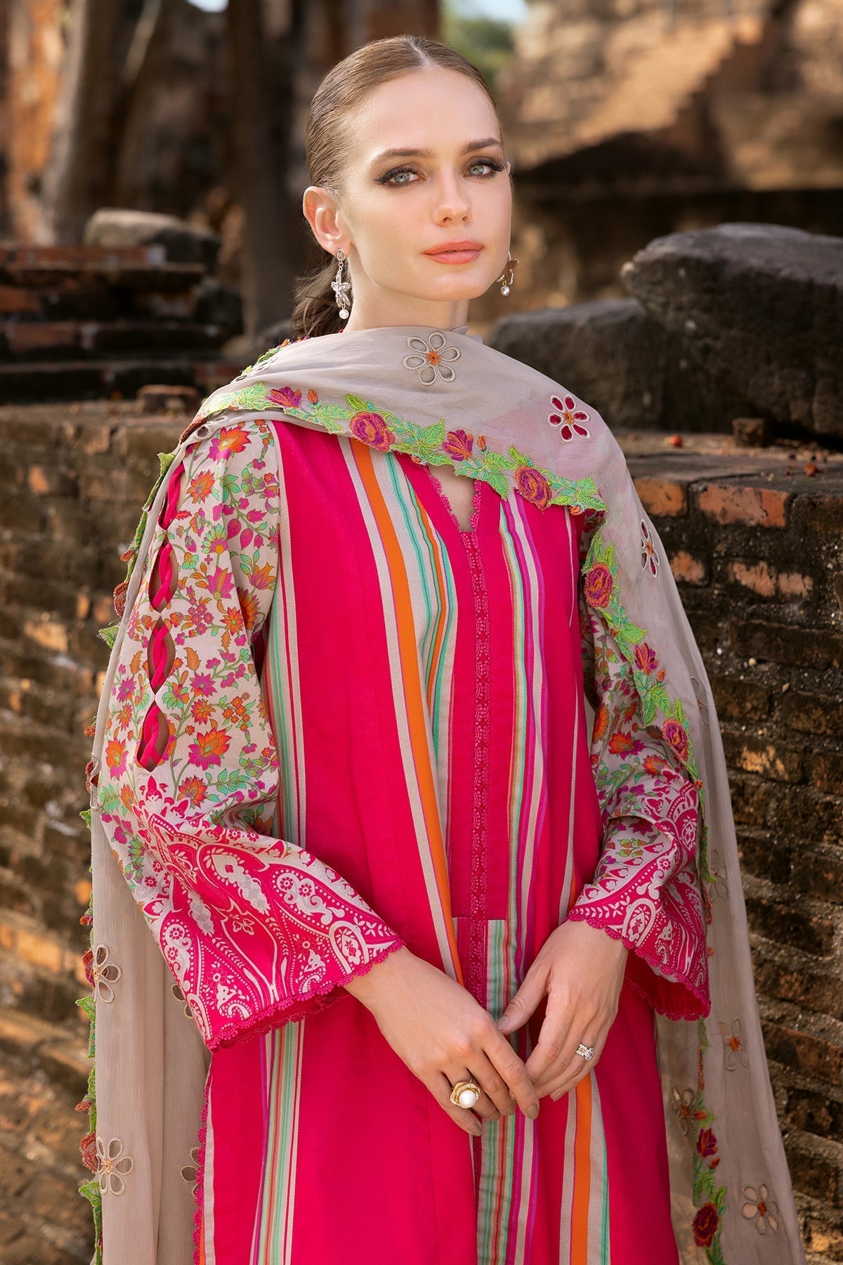 Charizma | Print Melody 25 | PM5-07 L Fuchsia Pink Lawn