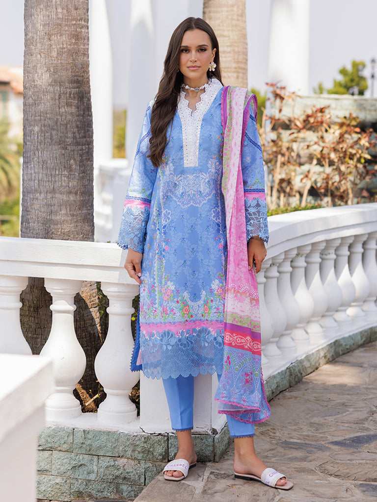 Rajbari | Floral Symphony Lawn 25 | RB-02 XS Blue Lawn