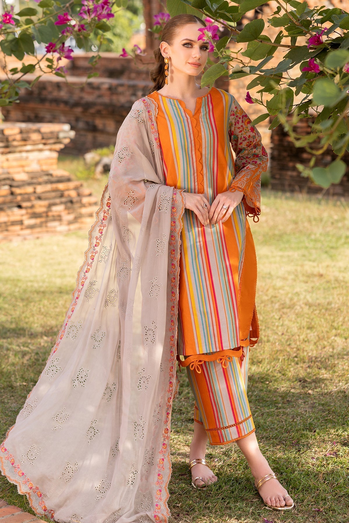 Charizma | Print Melody 25 | PM5-04 XL Orange Lawn