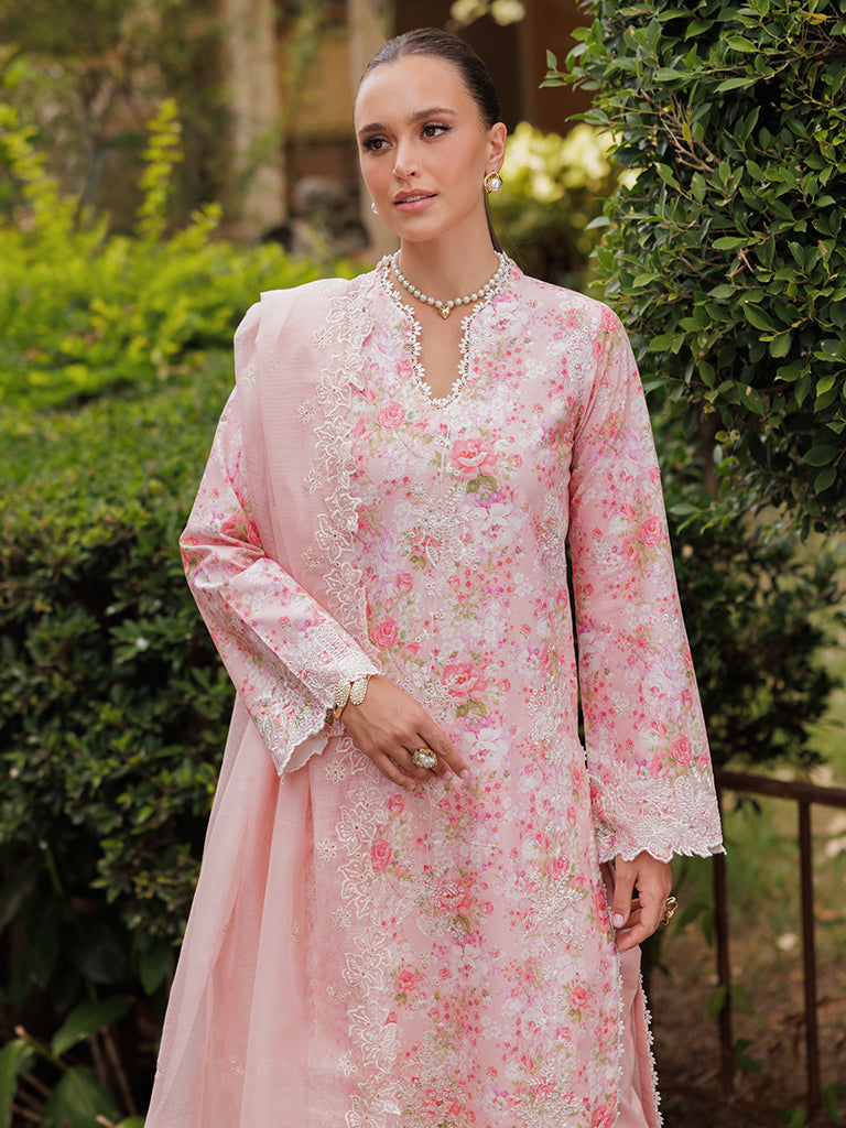 Rajbari | Floral Symphony Lawn 25 | RB-03 M Pink Lawn