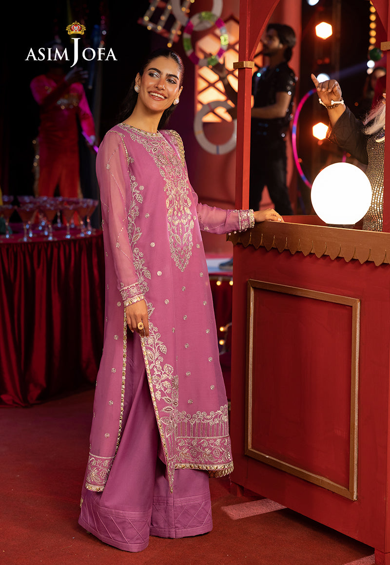 Asim Jofa | Luxury Festive Rejoice | AJLFF-07 XL Pink Chiffon