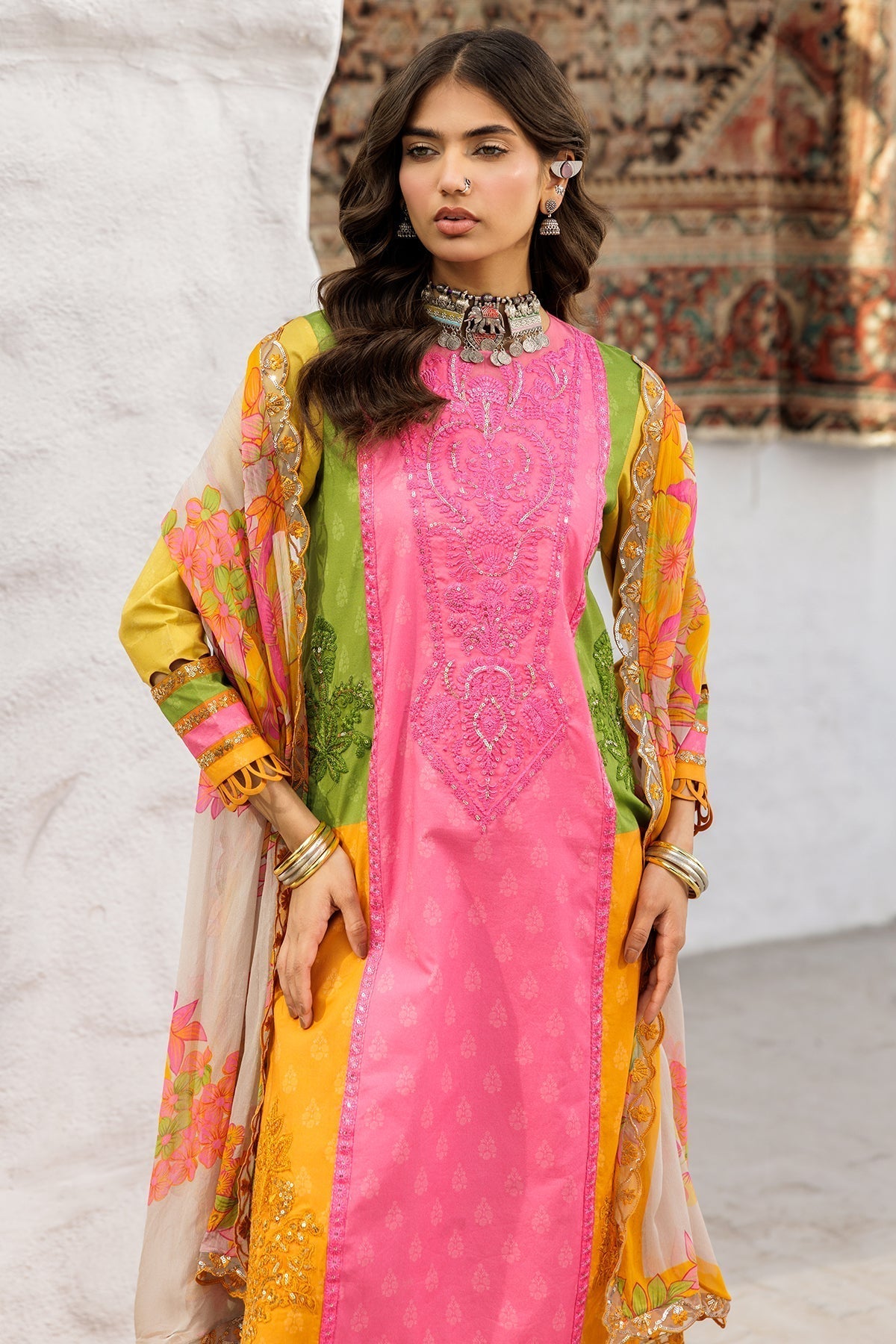 Charizma | Rangoli Lawn | CRO5-04 L Multi Lawn
