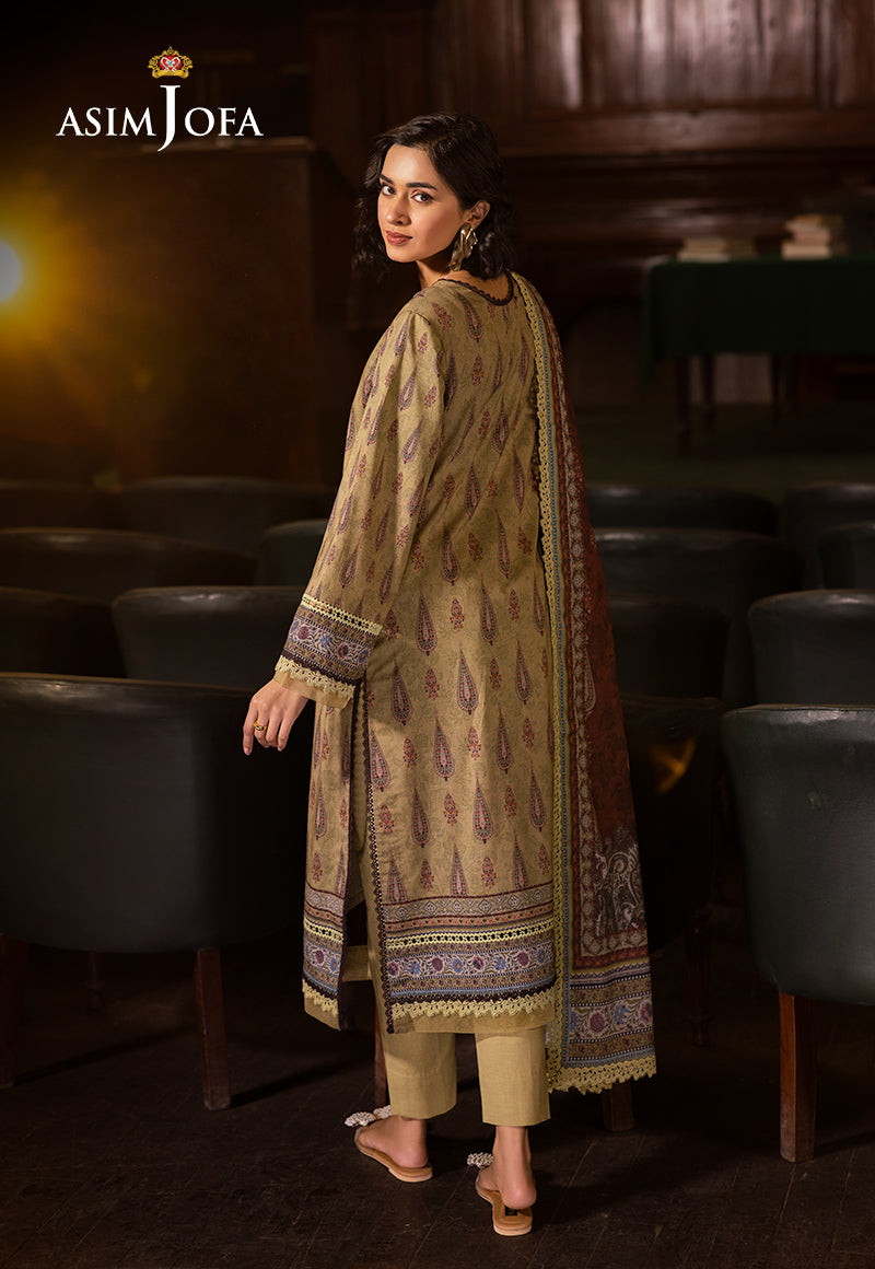 Asim Jofa | Prints Drop 2 | AJUBJ-47 S Mint Lawn