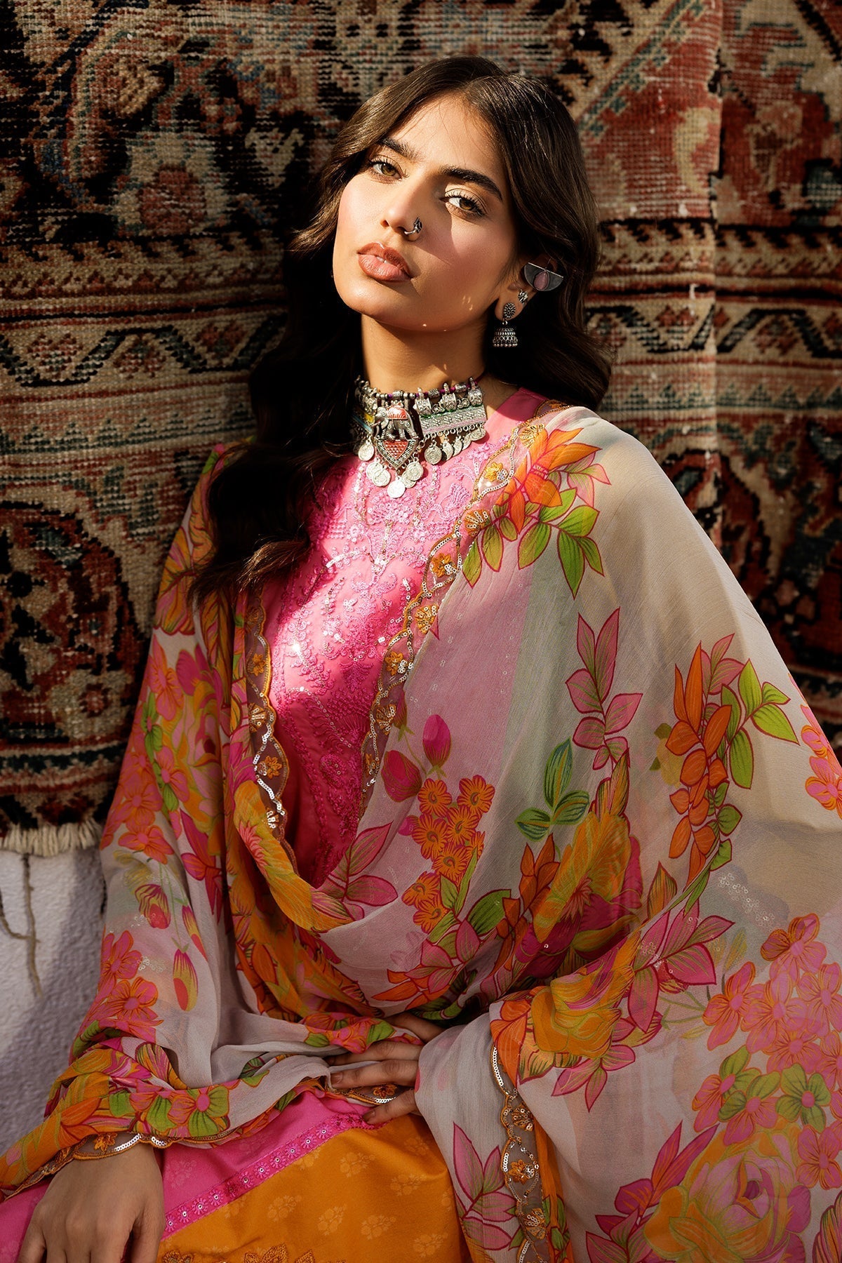 Charizma | Rangoli Lawn | CRO5-04 M Multi Lawn