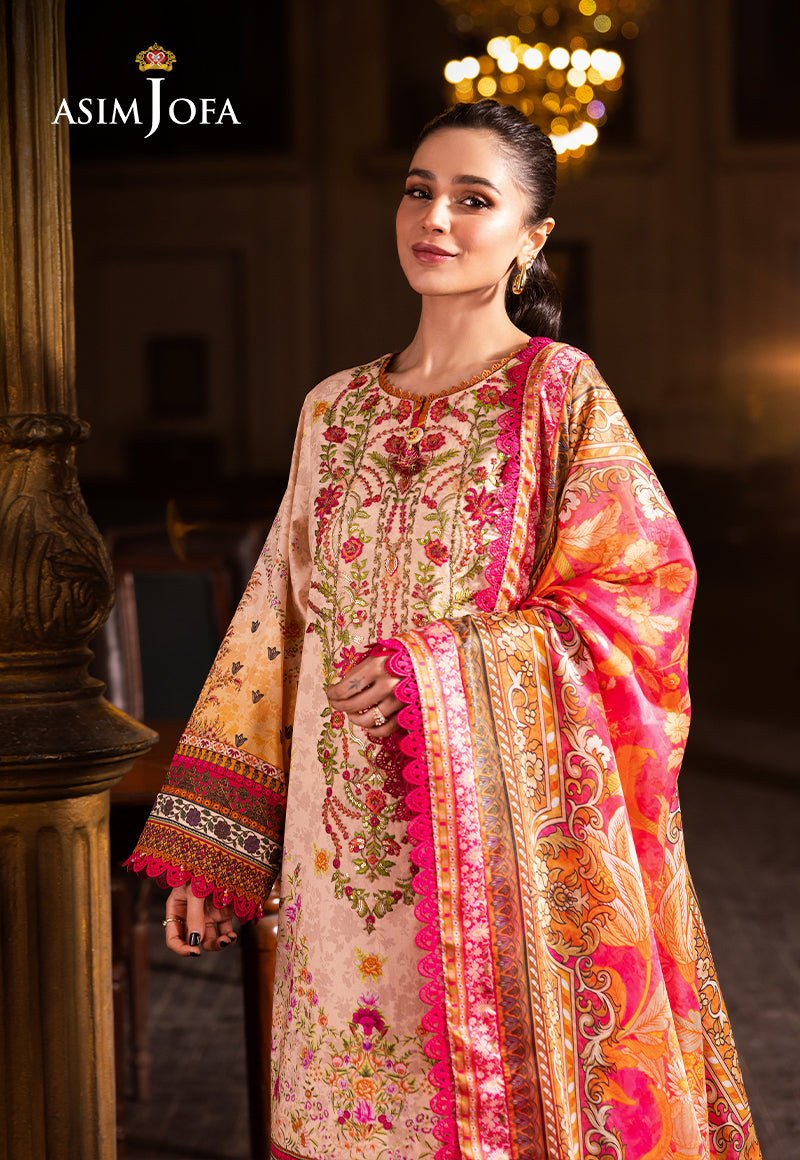 Asim Jofa | Prints Drop 2 | AJUBJ-02 M Ivory Lawn